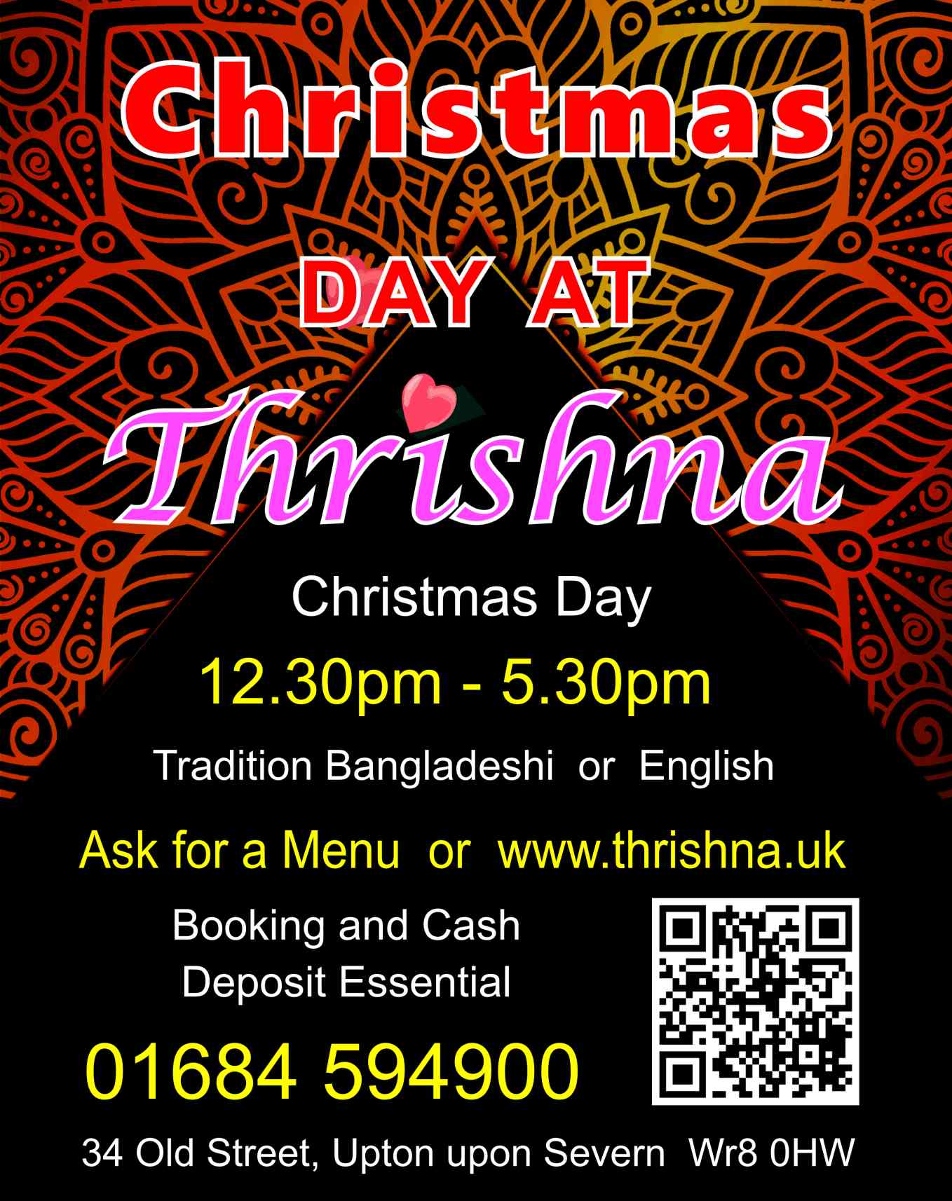 Christmas Day at Thrishna Premium Bangladeshi Restaurant